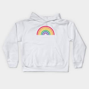 Rainbow neon pride Line Kids Hoodie